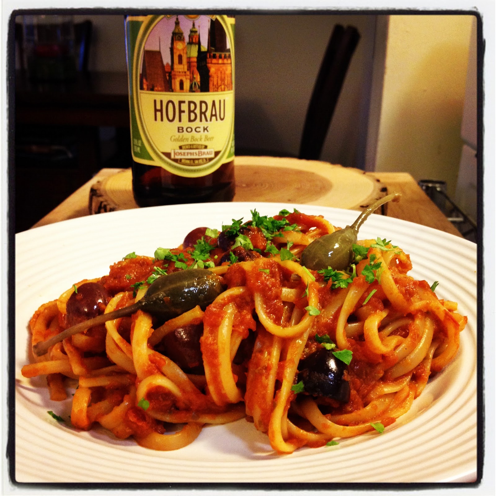 The Lush Chef Pasta with Spicy TomatoBeer Sauce