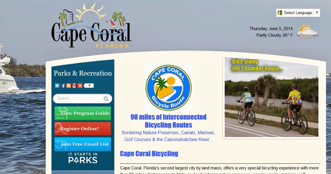 BikeWalkLee Blog Cape Coral City new website on bicycling