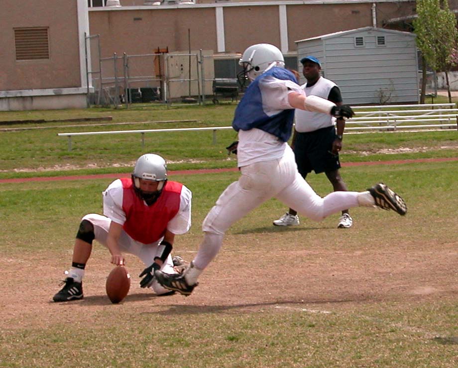 Women Who Play Football Place Kicking