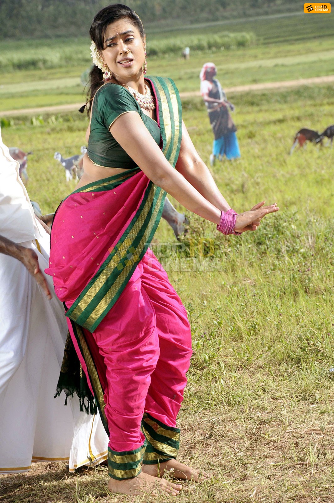 Sameera reddy dance pose 2 - (7) -  Sameera Reddy's Traditional saree hot pics