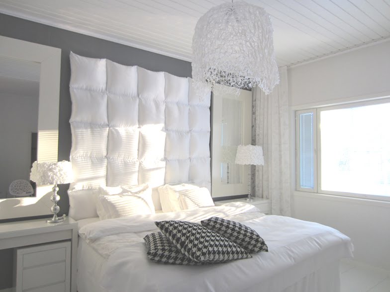 The pillow is not just under your head Cushioned headboard with little