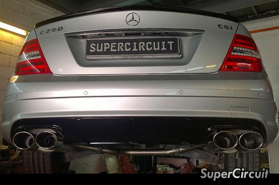 SUPERCIRCUIT Exhaust Pro Shop Mercedes Benz C250 (W204) Quad Exhaust