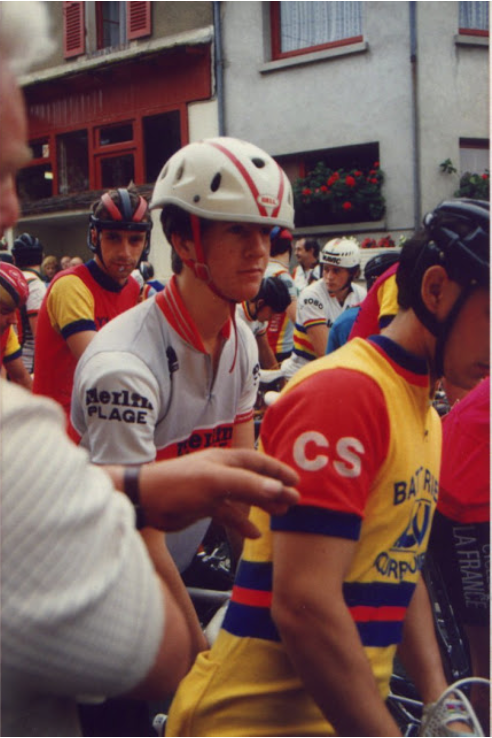 Racing for l'ACBB cyclisme ACBB Cyclisme Athlétic Club de Boulogne Billancourt in 1986.
