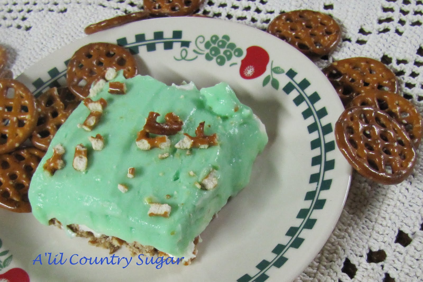 A'lil Country Sugar Immediate Posting Pistachio Dessert with Pretzel