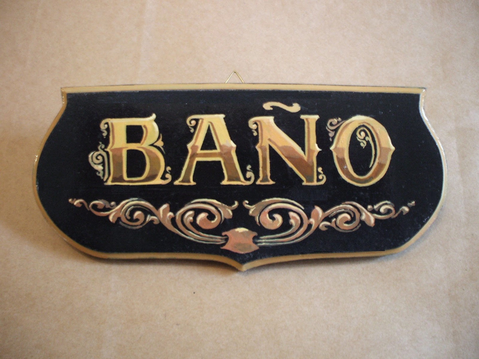 Letras y Filetes: Baño