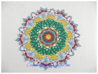 Crochet colorful doily