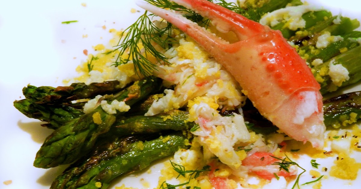Crab Salad with Grilled Asparagus
