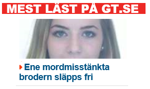 The most read news story in GT, Sweden.