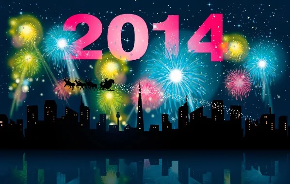 Año Nuevo 2014 - Vector