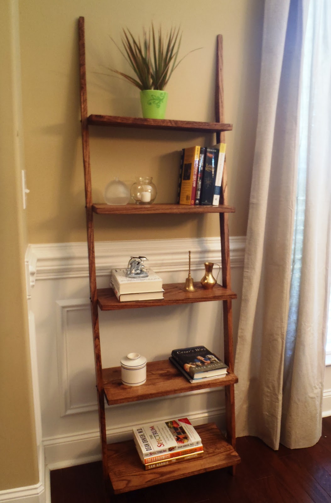 ladder bookshelf plans