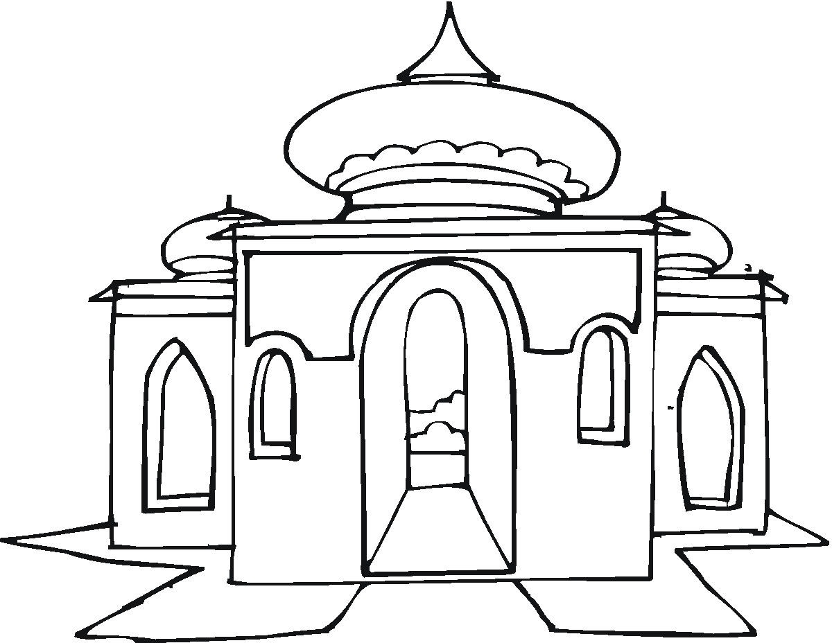 9 Mewarnai Gambar Masjid