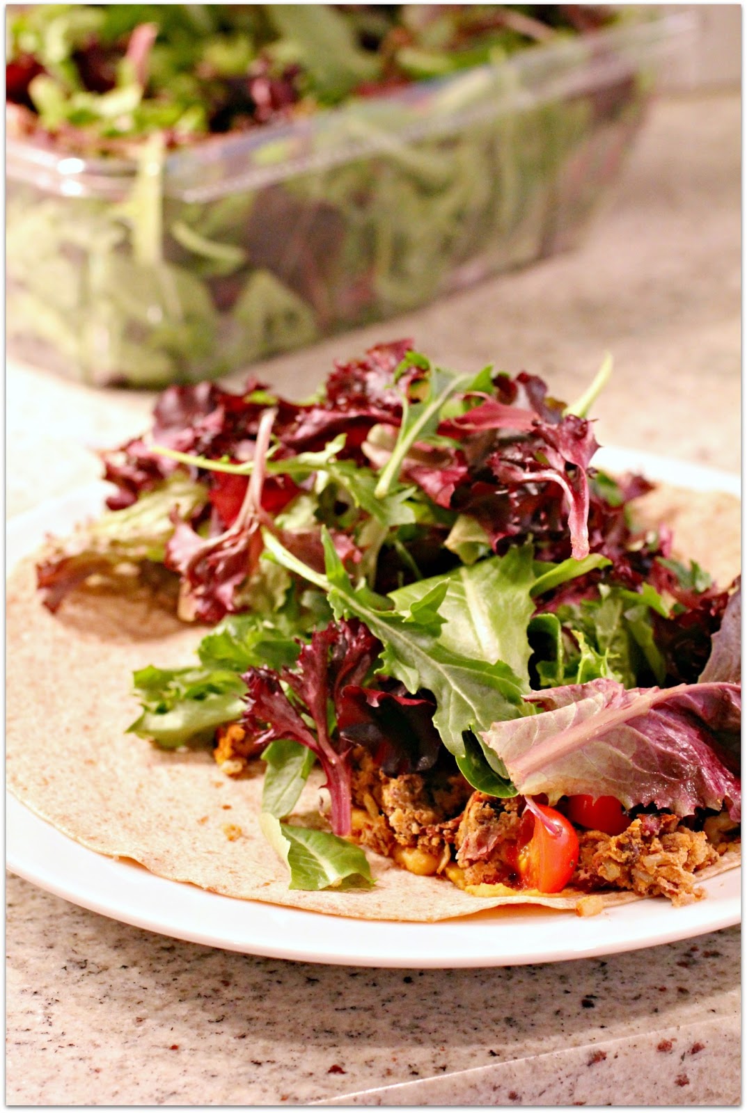 Healthy Girl's Kitchen Moroccan Veggie Burger Wraps