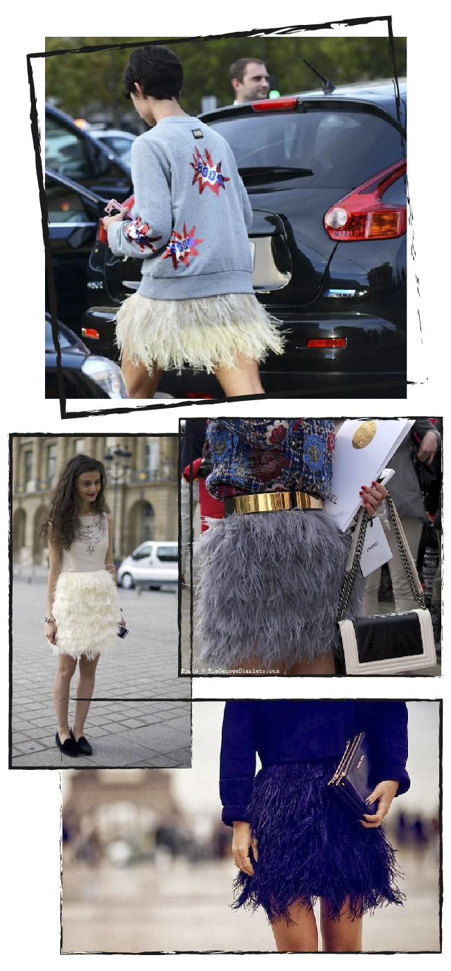 Falda de plumas / nude / feather's skirt  Feather skirt outfit, Feather  skirt, Fashion outfits