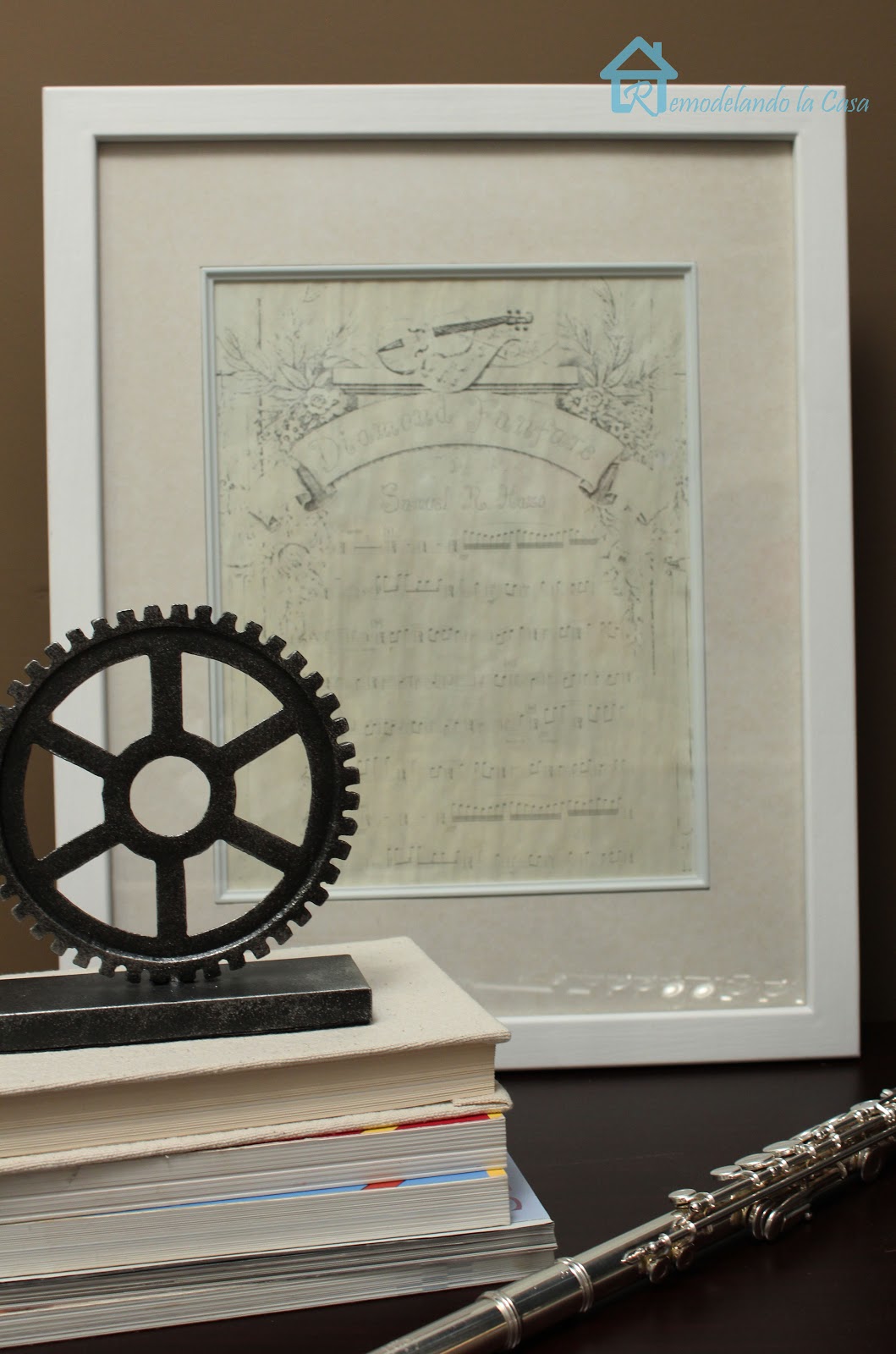 Music Sheet Art Remodelando la Casa