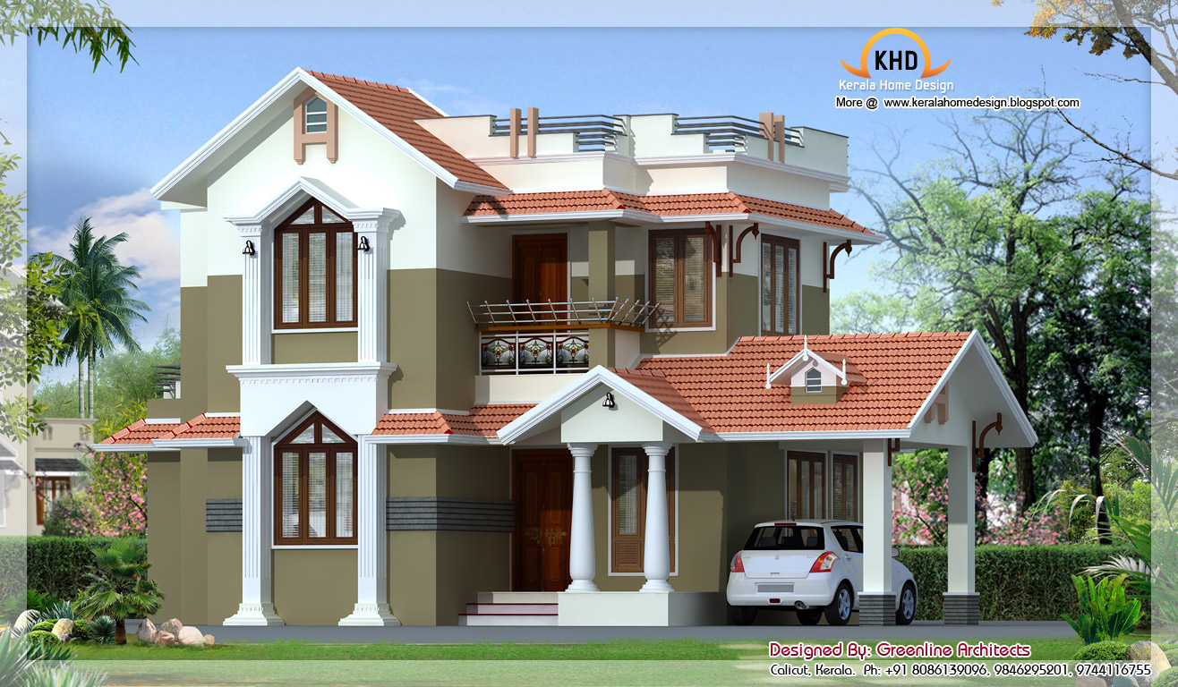 Traditional Mix Contemporary Home 1740 Sq.Ft. Kerala home design