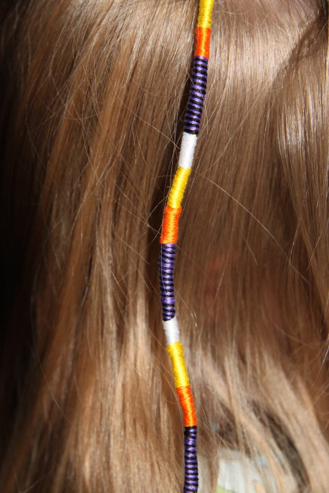 Kara's Creative Place Hallween Candy Corn Hair Wrap Pattern.