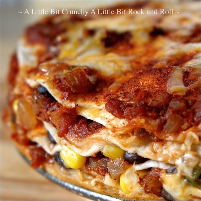 A Little Bit Crunchy A Little Bit Rock and Roll Stacked Black Bean