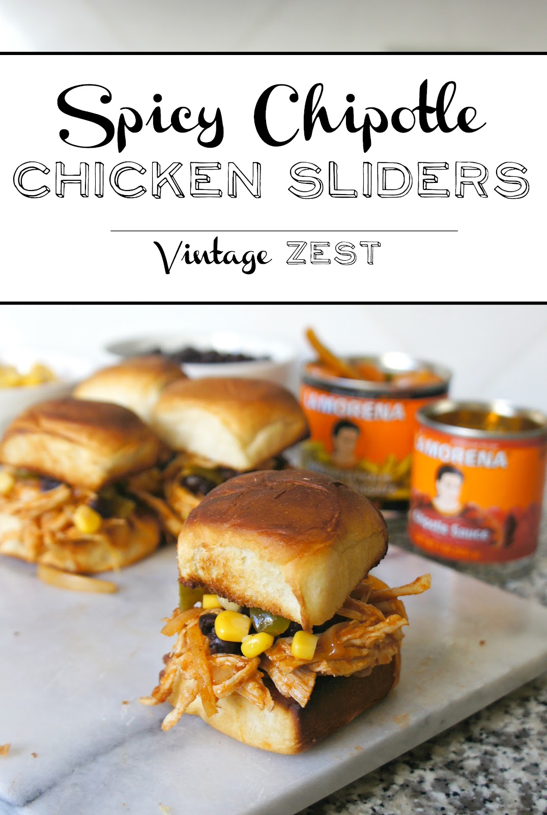 Spicy Chipotle Chicken Sliders recipe on Diane's Vintage Zest!  #ad #VivaLaMorena