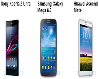 Sony Xperia Z Ultra v/s Samsung Galaxy Mega 6.3 v/s Huawei Ascend Mate, the battle of specifications