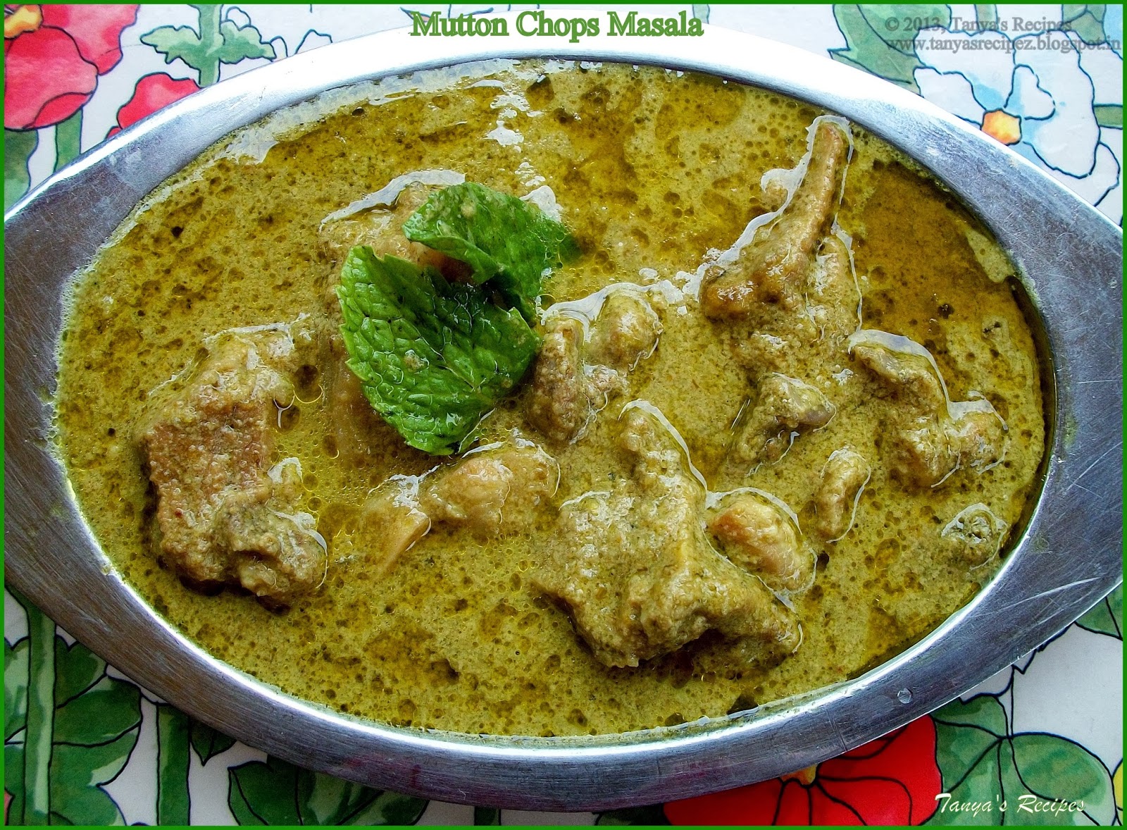 Mutton Chops Masala Tanya's Recipes