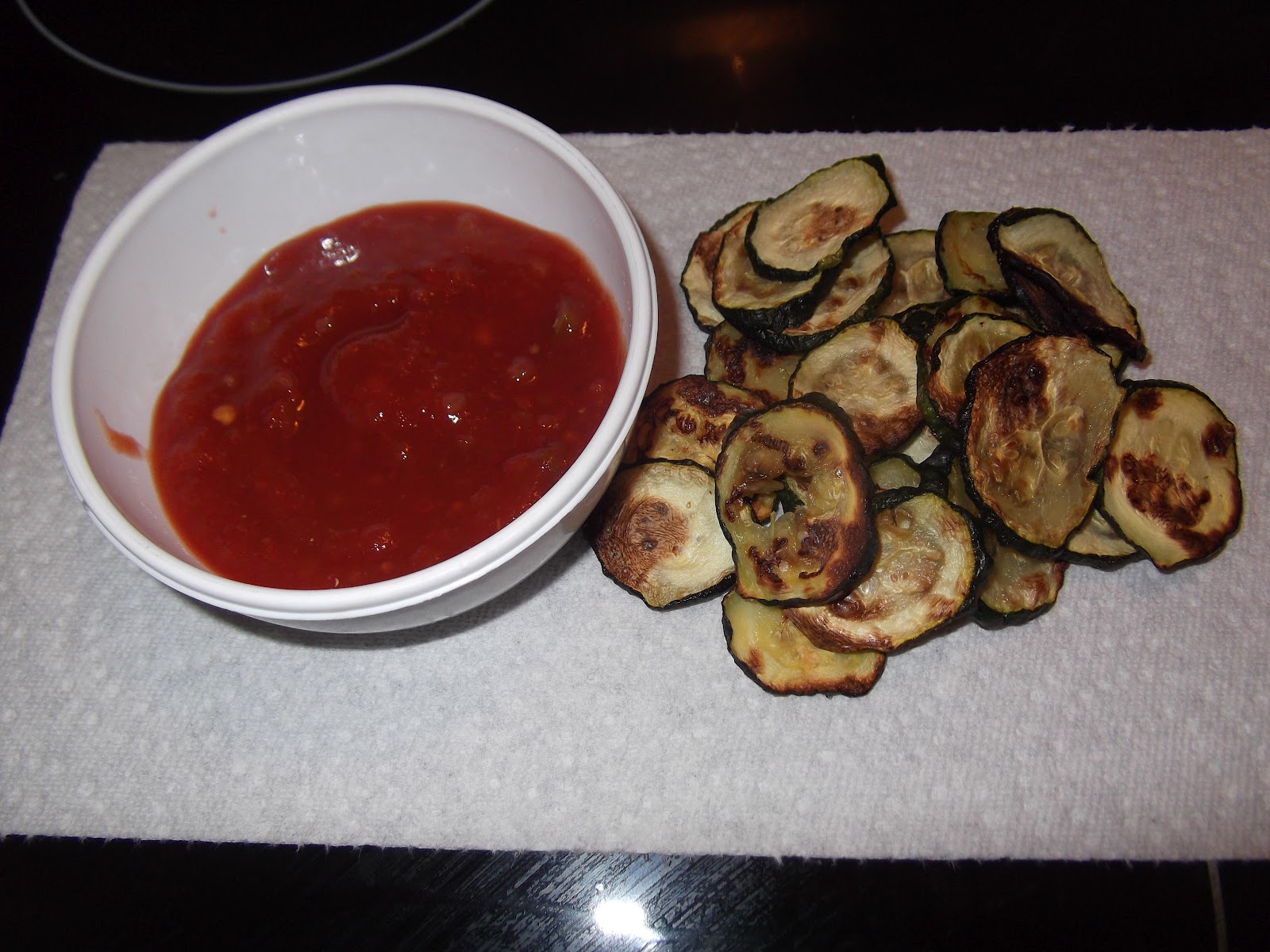 Finding My Inner Skinny Girl Zucchini Chips and Salsa