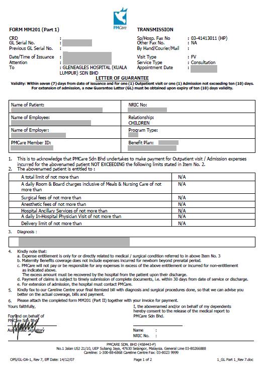 Macam Mana Nak Apply Guarantee Letter (GL) daripada PMCare