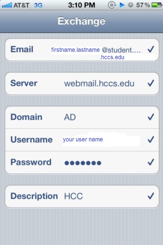 Vango Versa How to set up Houston Community College (HCC) Email on