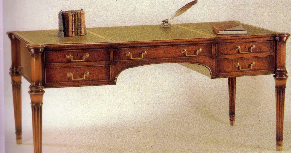 Antique Reproduction Sheraton Writing Desk