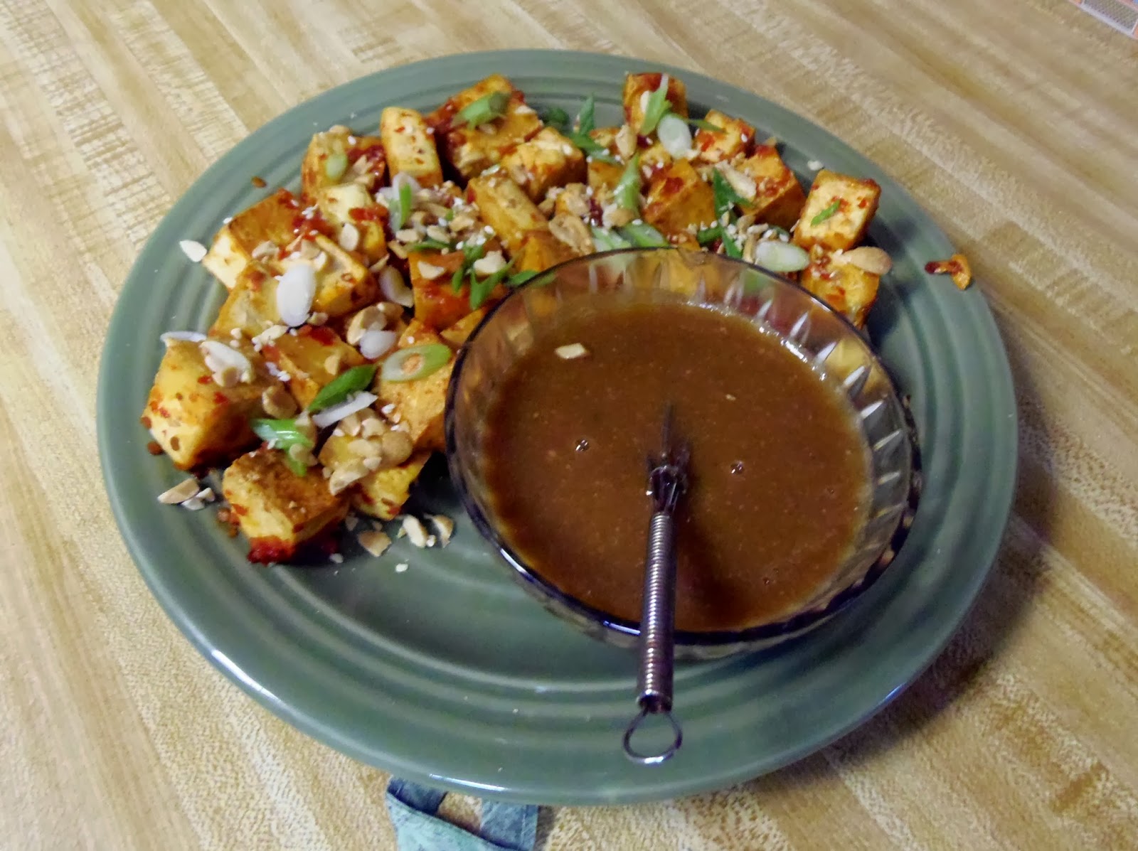 Glo's Kitchen Chili Sauce Tofu with Peanut Butter Sauce