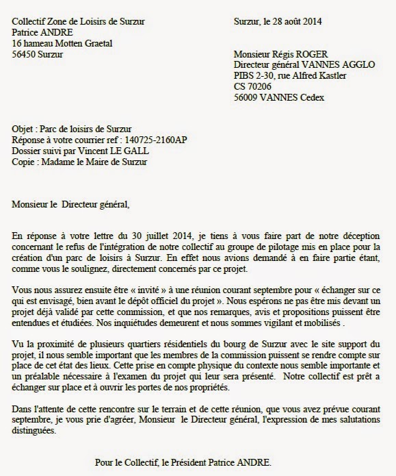 proposition de rencontre lettre