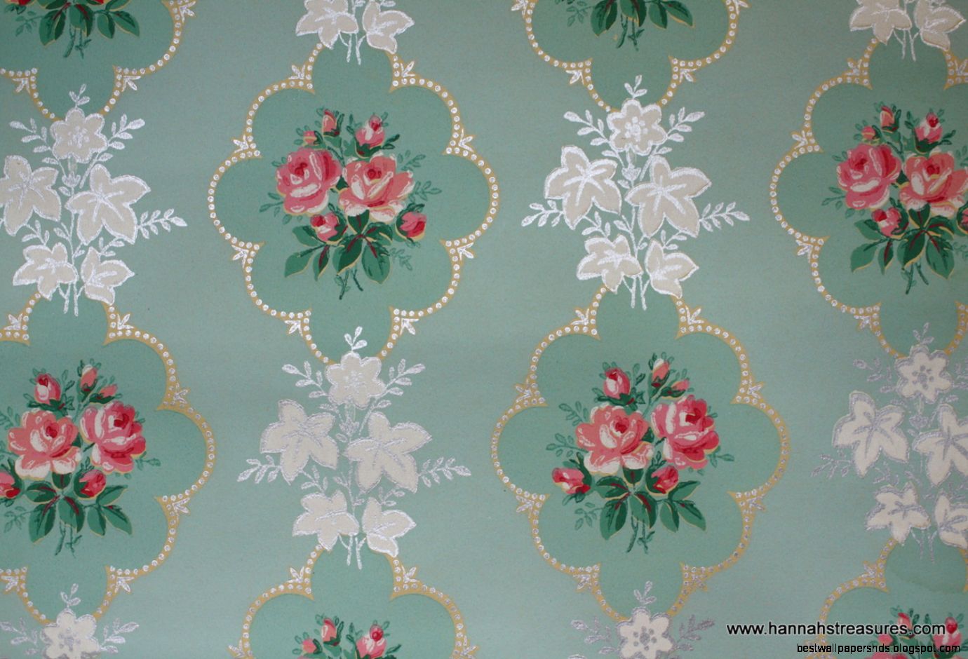 Mint and Vintage Rose Wallpaper Vintage 1940s Kitchen Wallpaper Mint and Vintage Rose Wallpaper Vintage 1940s Kitchen Wallpaper