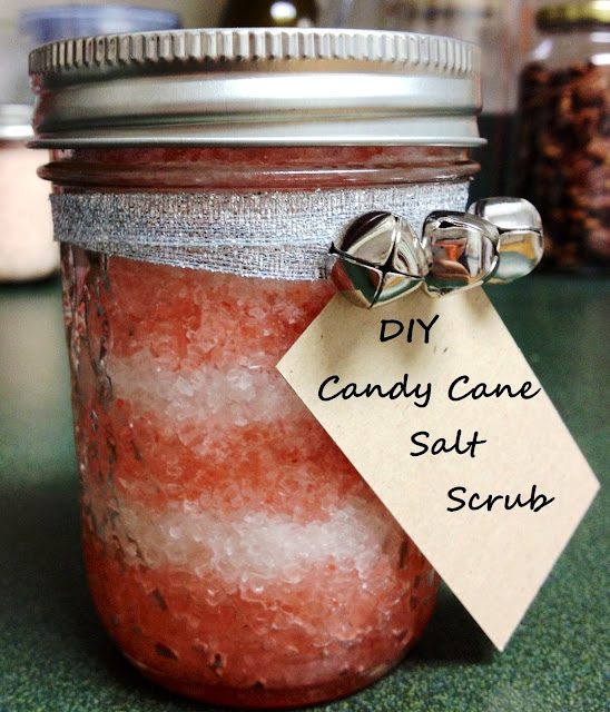 DIY Candy Cane Salt Scrub
