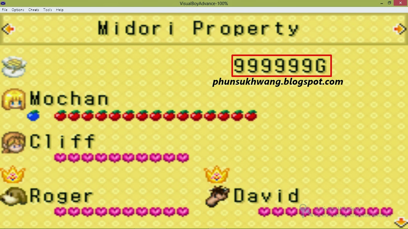 gba cheat harvest moon gba cheat harvest moon