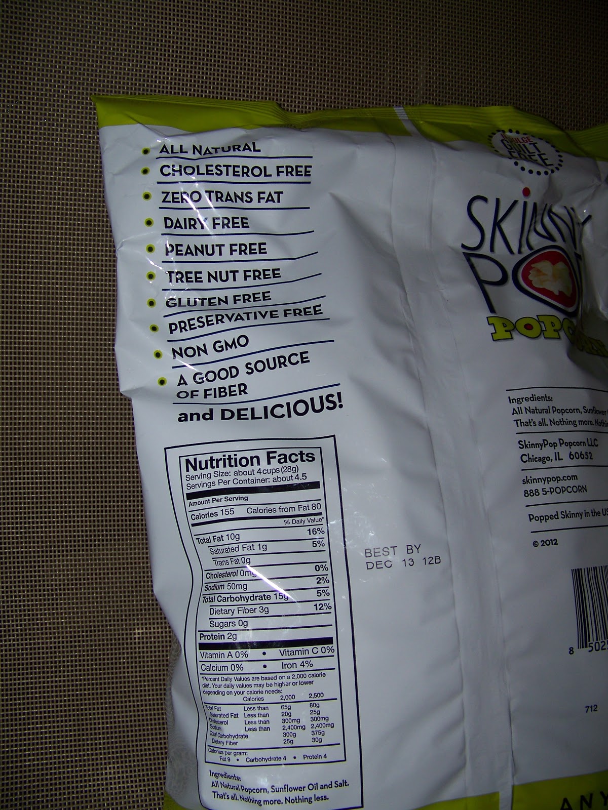 Food, Fotos, and Fun! Skinny Pop Popcorn Review