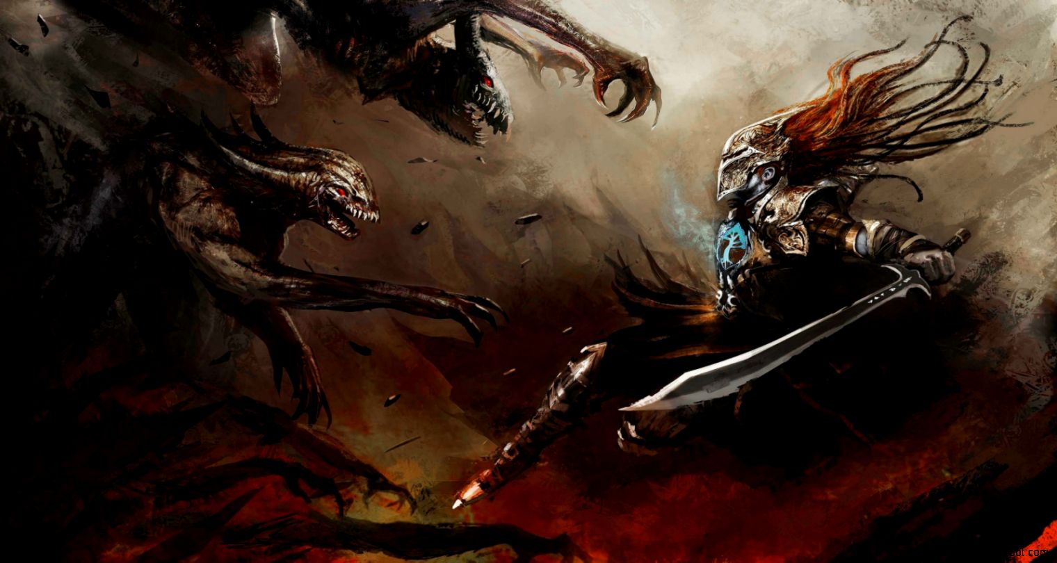 1600x900 Warrior vs monsters Wallpaper 1600x900 Warrior vs monsters Wallpaper
