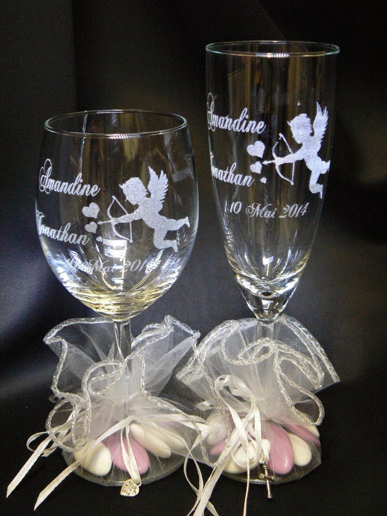 GRAVURE SUR VERRE,1.48€ Verre gravé,flute gravée,mariage,bapteme,cadeau