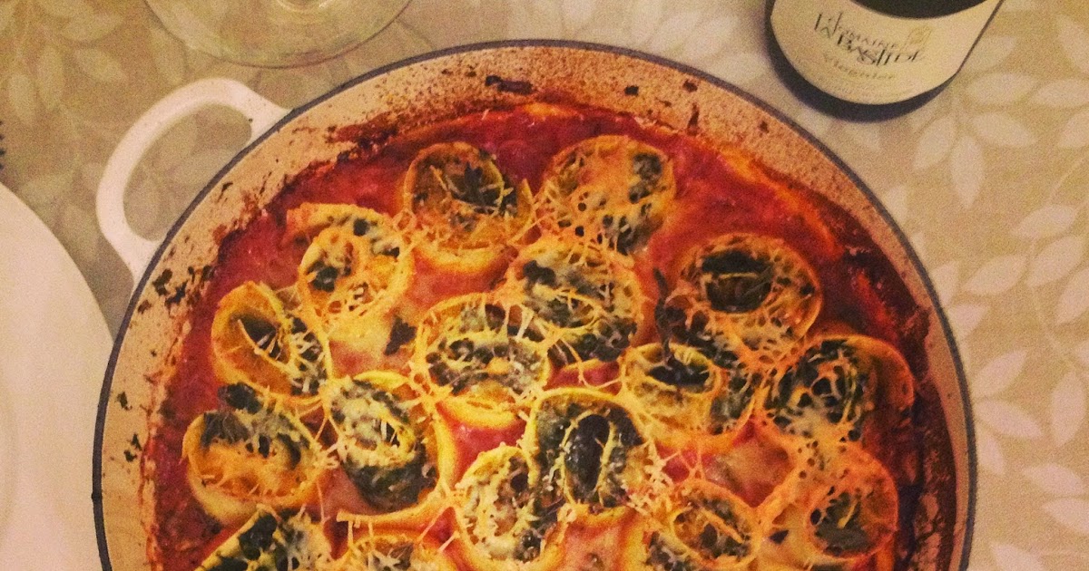 Squash & spinach pasta rotolo