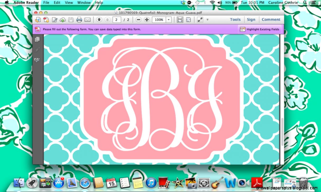 Create Monogrammed iPhone Wallpapers In 10 Easy Steps Sweet Create Monogrammed iPhone Wallpapers In 10 Easy Steps Sweet