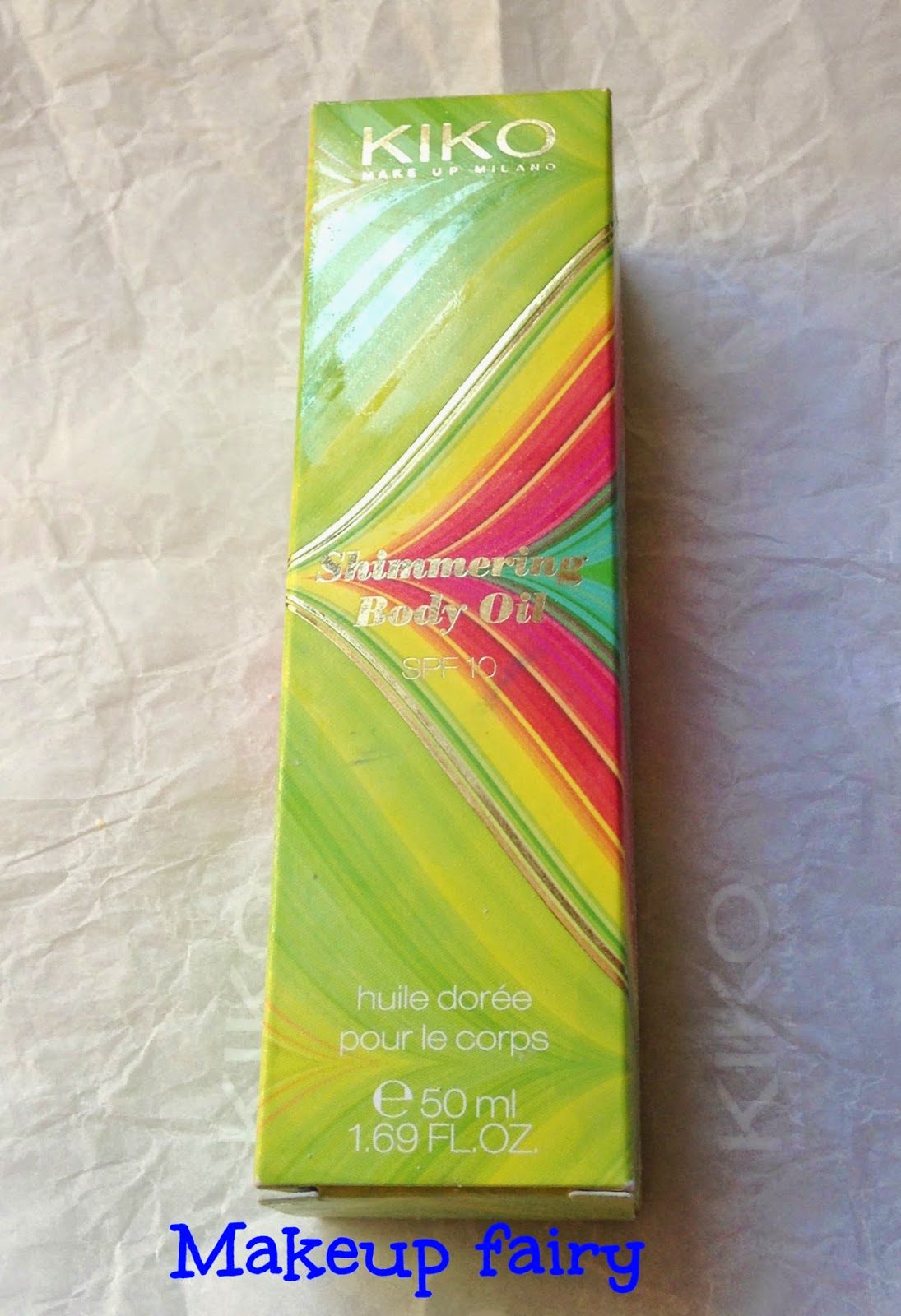 One product review Kiko shimmering body oil SPF 10