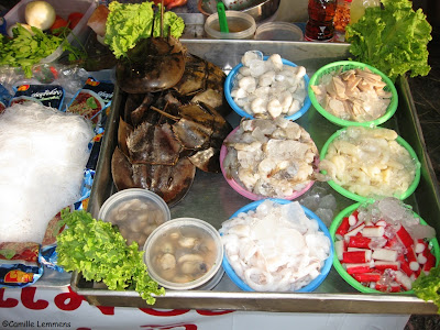 Koh Samui, temple party food, 2012