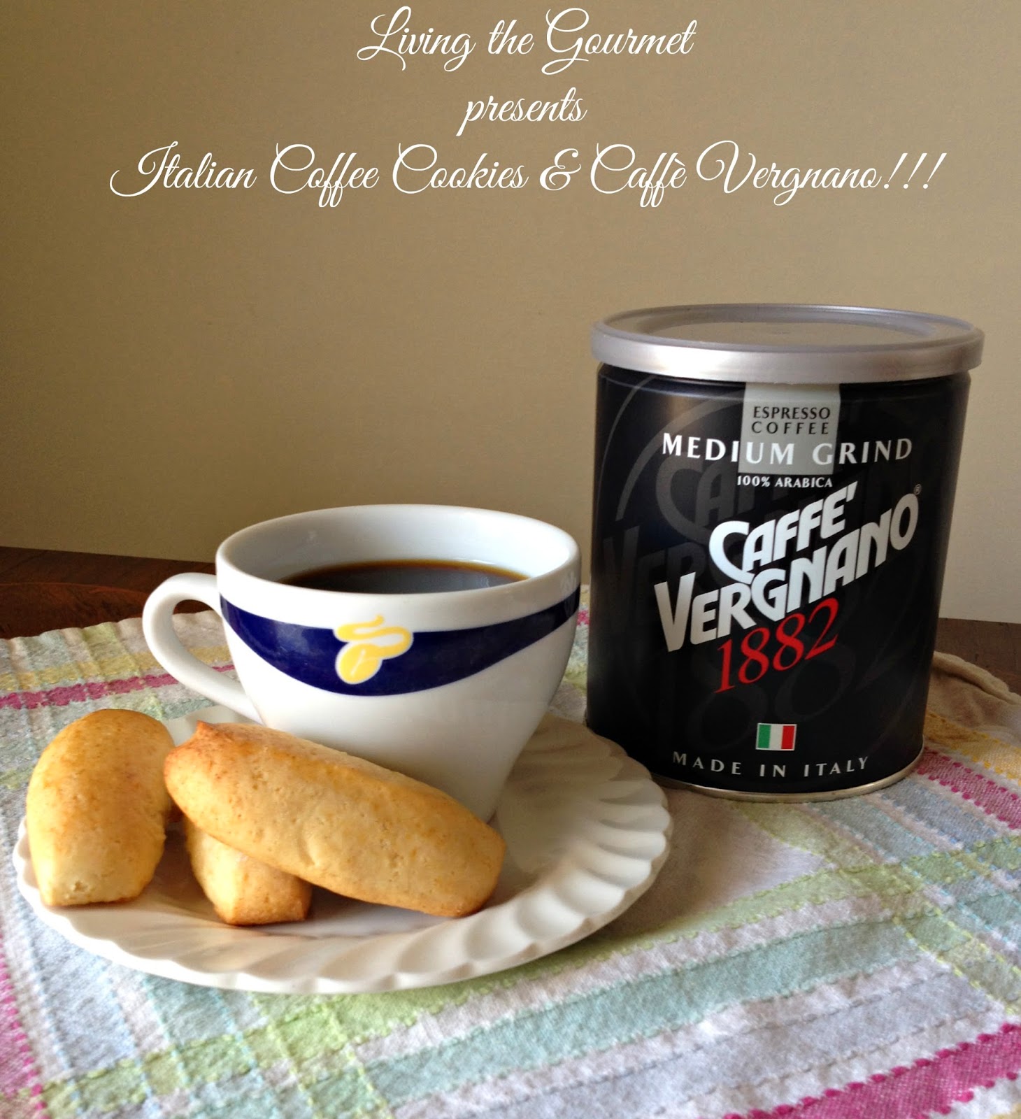 Italian Coffee Cookies featuring Caffè Vergnano Living The Gourmet