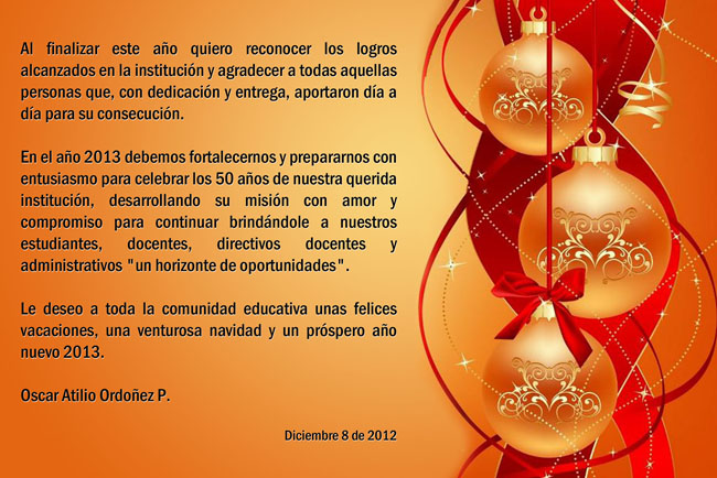 PREGON EUSTAQUIANO: MENSAJE NAVIDEÑO