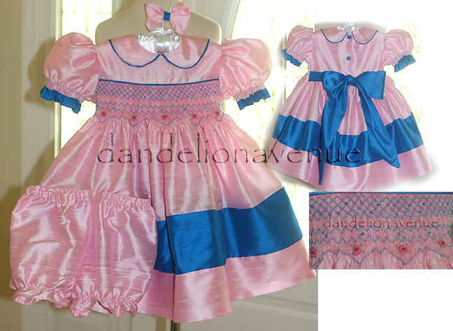 silk smocked pageant dresses