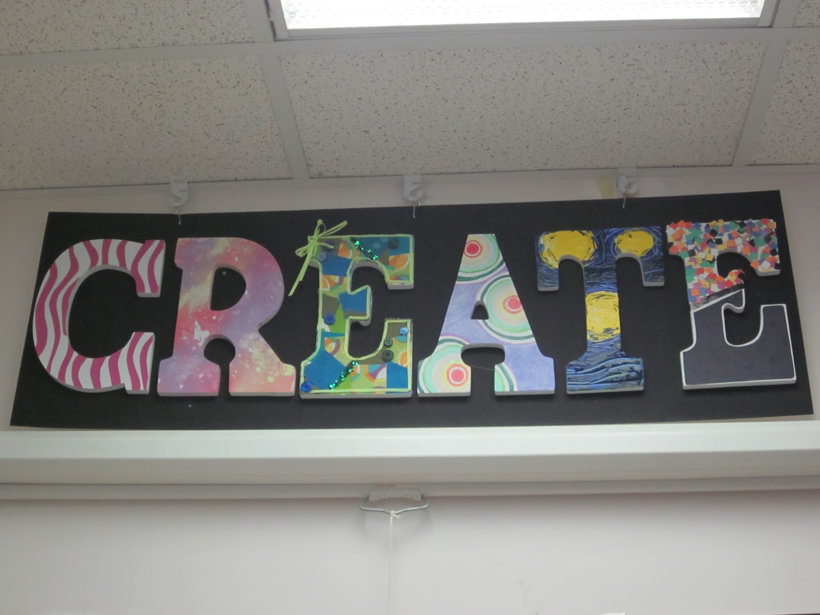 I make stuff CREATE sign in my artroom