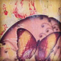 Flutterby Butterfly on wood