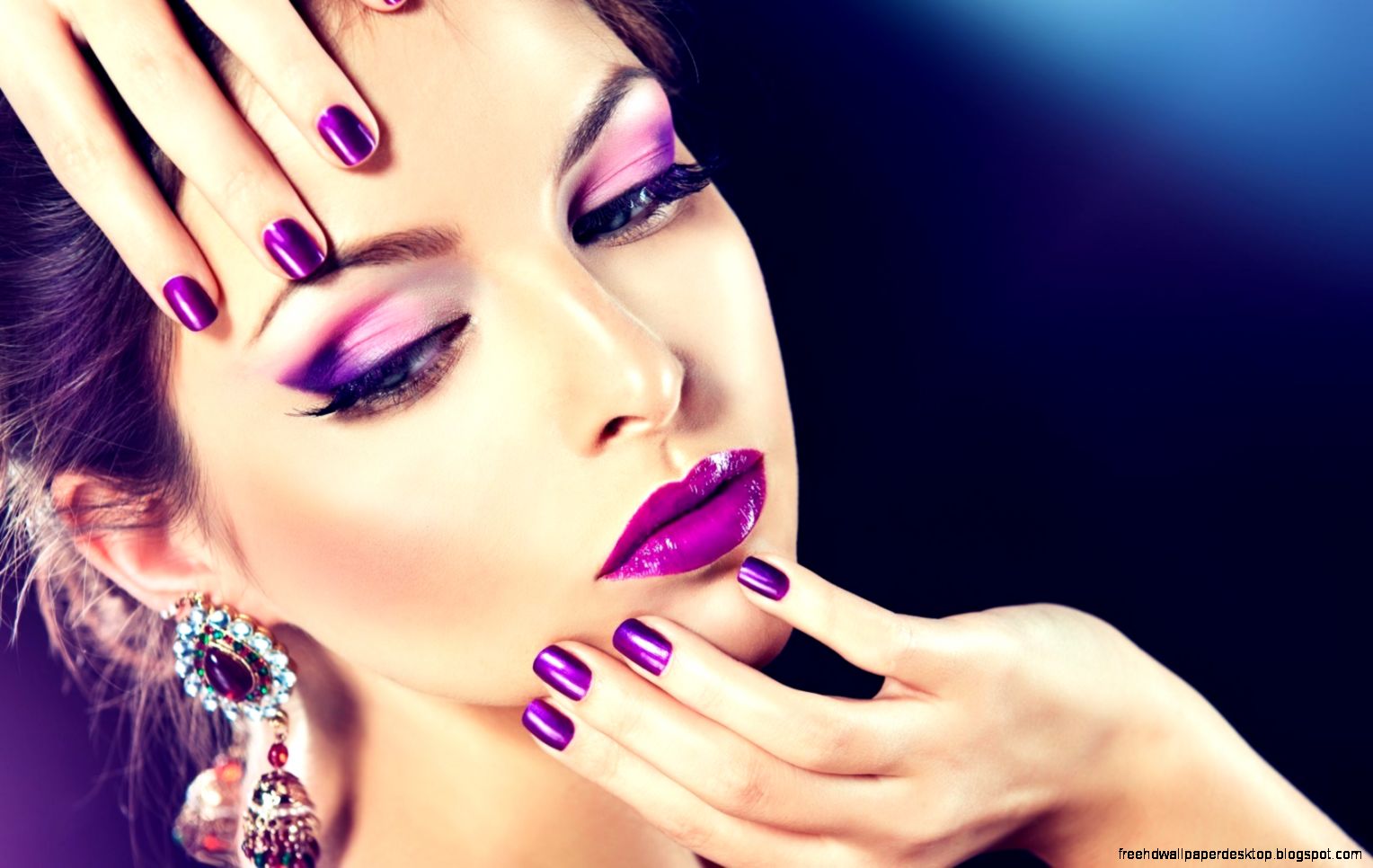 Wallpapers Beauty Models Lady Makeup Hd Model Portrait Jewelry