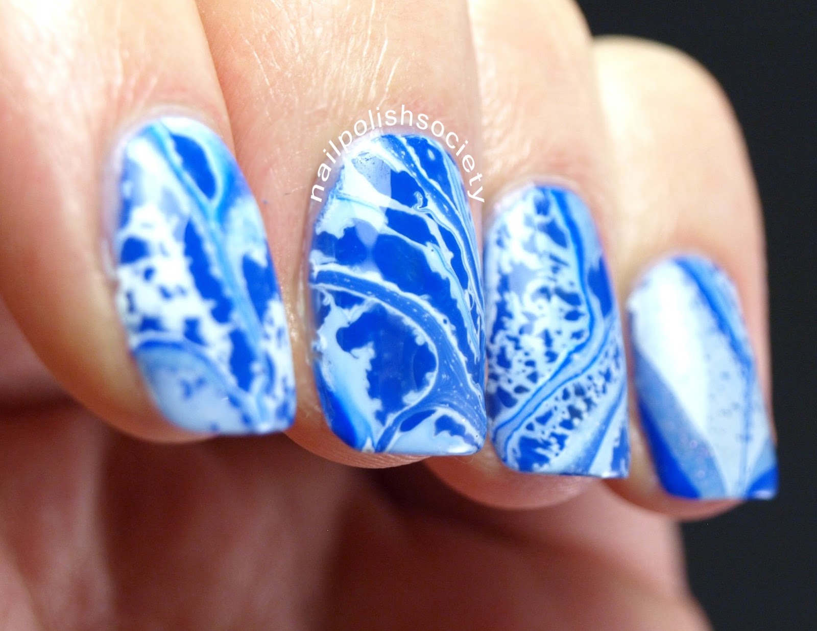 Nail Polish Society Tutorial Distressed Water Marble