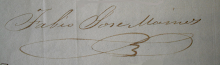 Firma de Don Fabio José Maines (1827)