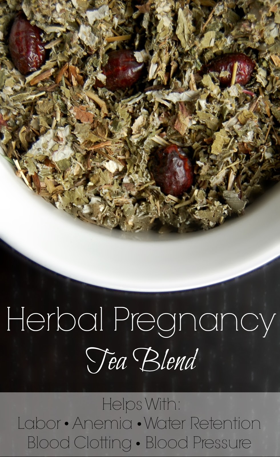 This Herbal Pregnancy Tea Blend is just the thing for any pregnant mama! It helps with water retention, anemia, and can even shorten labor! #naturalpregnancy #tea #herbal #waterretension #naturalchildbirth