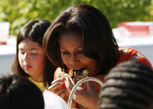 Michelle Eating Ribs